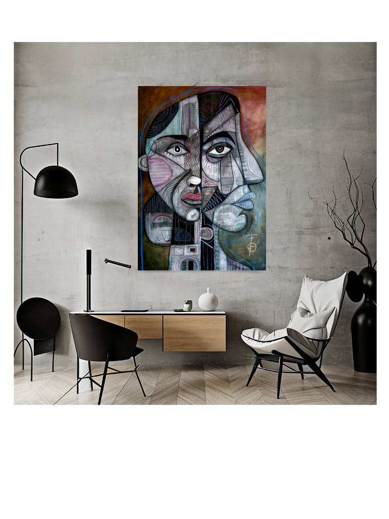 Original Figurative Abstract Painting by Tebo Solis