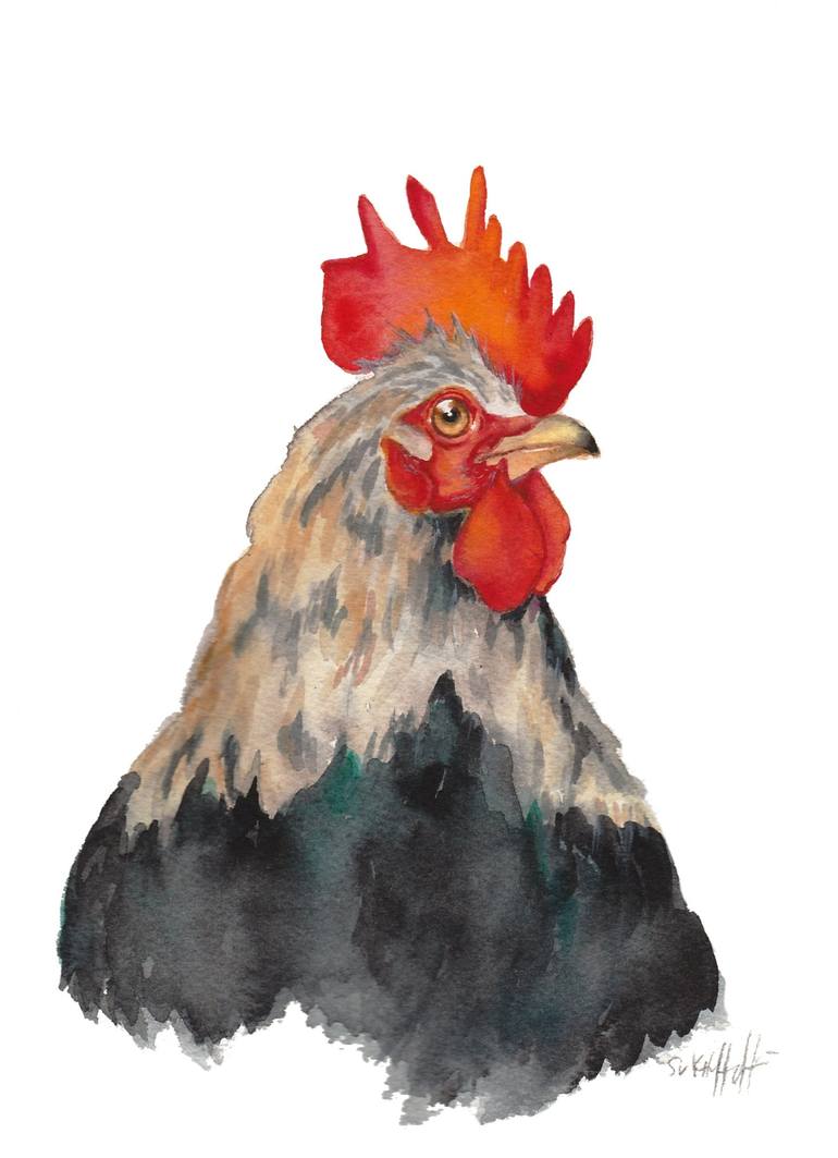 Farmyard King Painting by Svetlana Surzhikova Saatchi Art