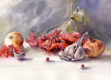 Original Illustration Still Life Paintings by Alla Prisacar