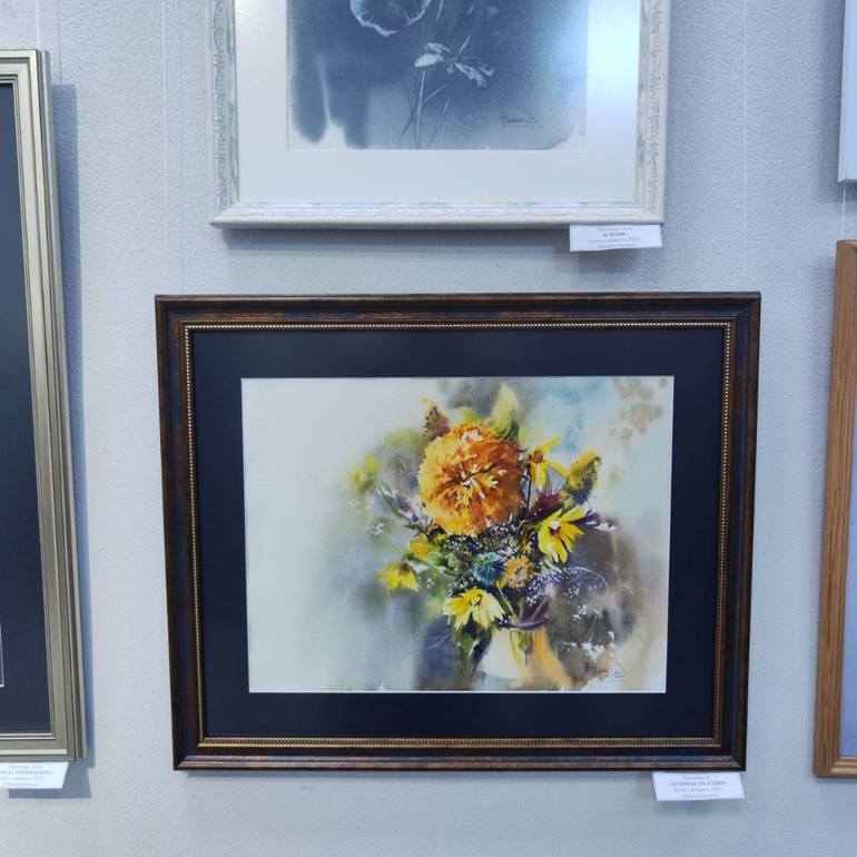 Original Classicism Floral Painting by Alla Prisacar 