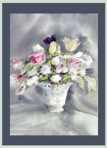 Print of Contemporary Floral Paintings by Alla Prisacar