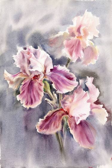 Original Baroque Botanic Paintings by Alla Prisacar 