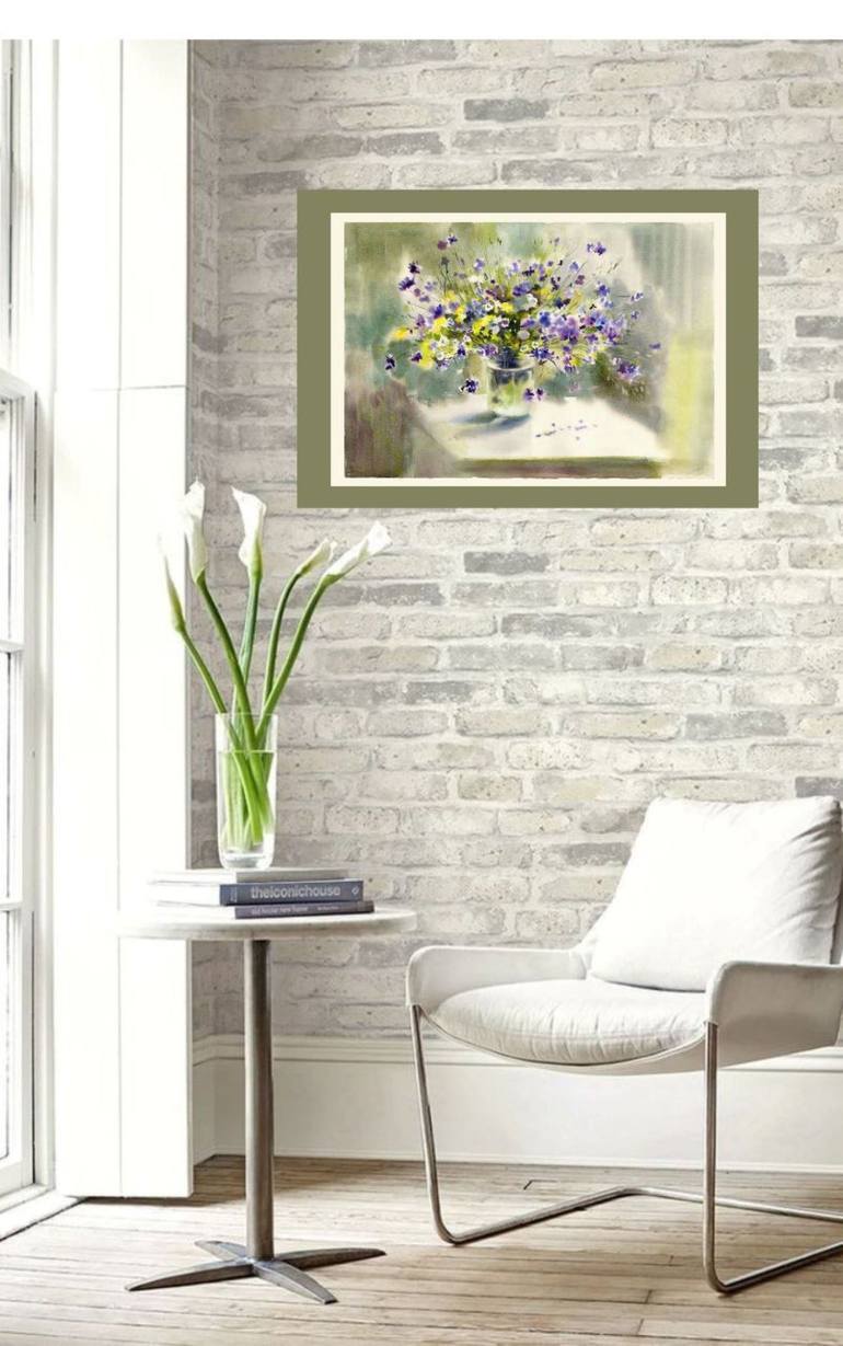 Original Classicism Floral Painting by Alla Prisacar 