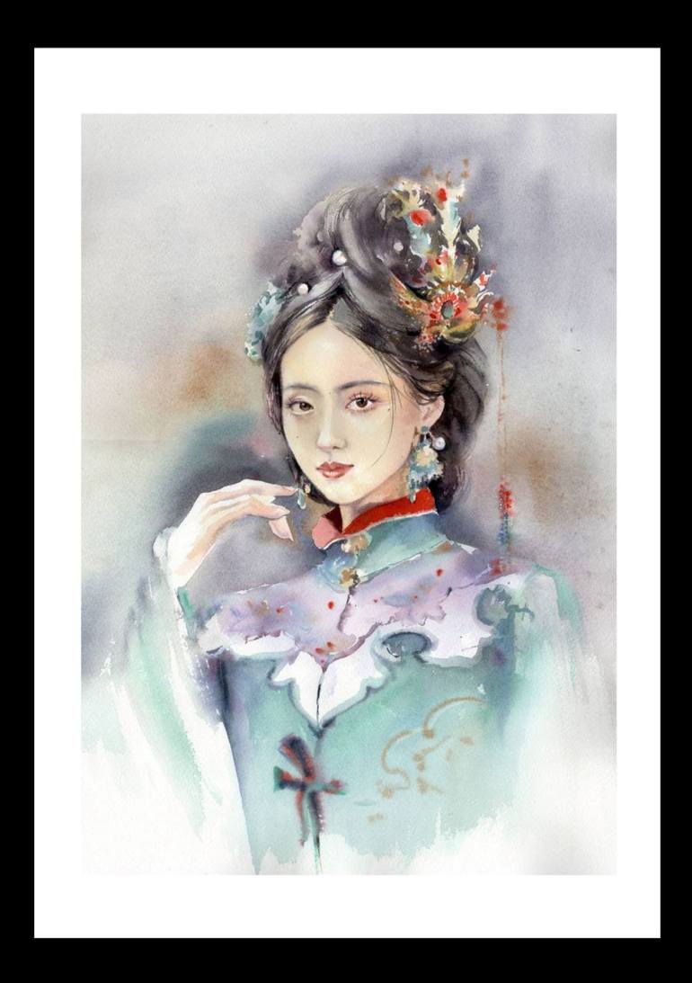 Original Classicism People Painting by Alla Prisacar 