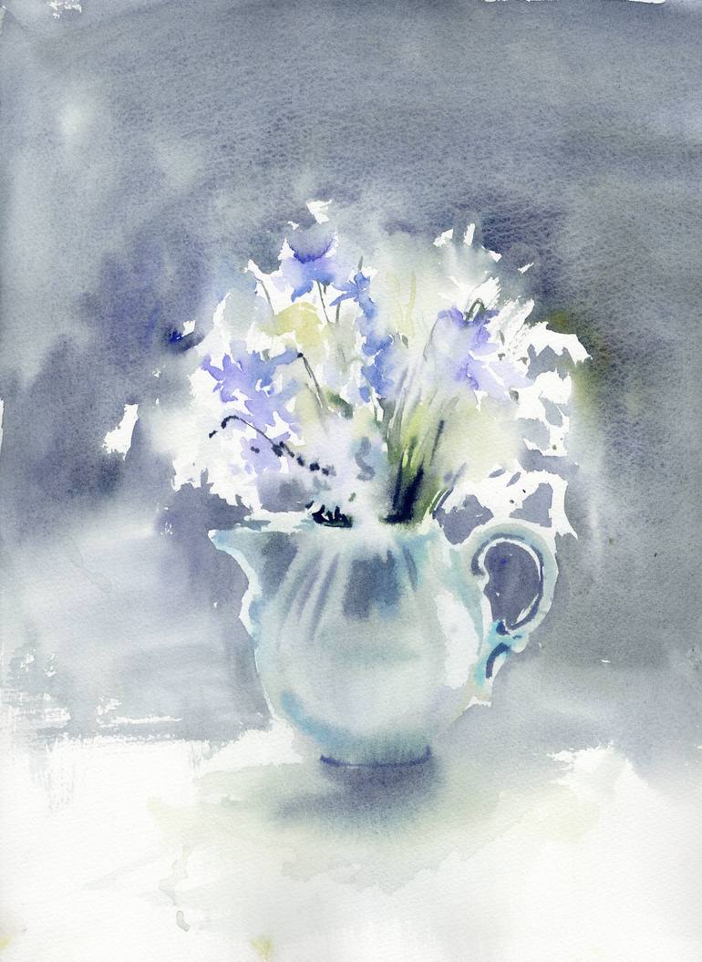 Original Contemporary Floral Painting by Alla Prisacar 