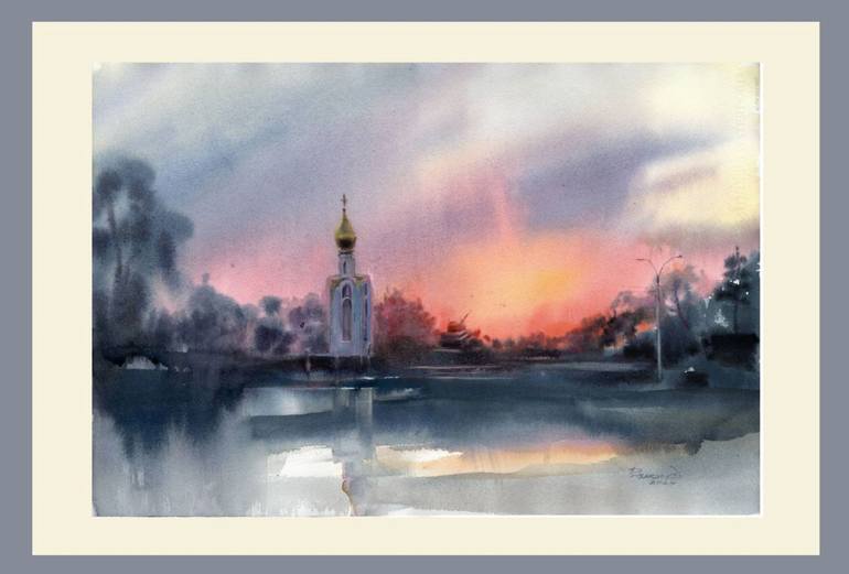 Original Contemporary Landscape Painting by Alla Prisacar 