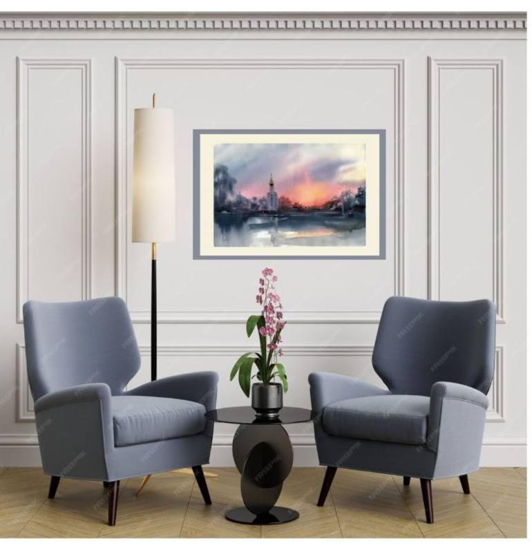 Original Contemporary Landscape Painting by Alla Prisacar 