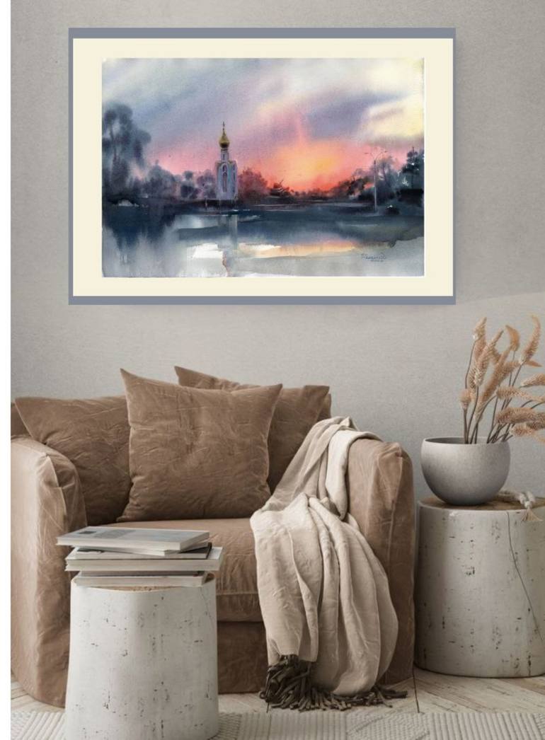 Original Contemporary Landscape Painting by Alla Prisacar 