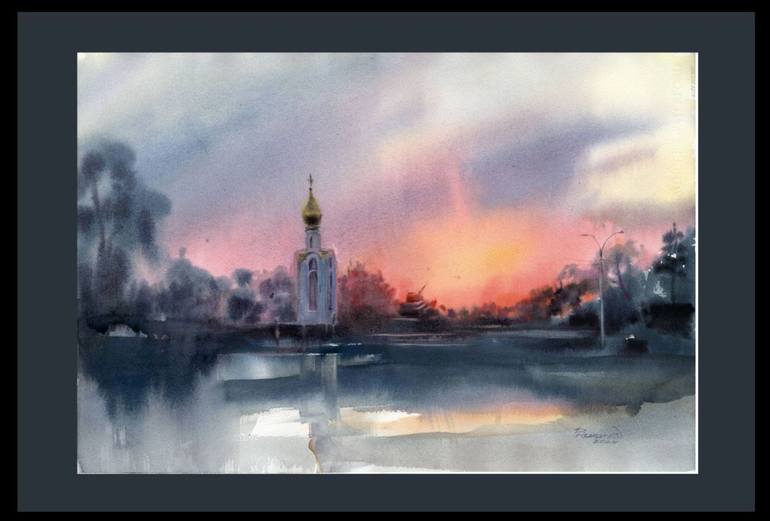 Original Contemporary Landscape Painting by Alla Prisacar 