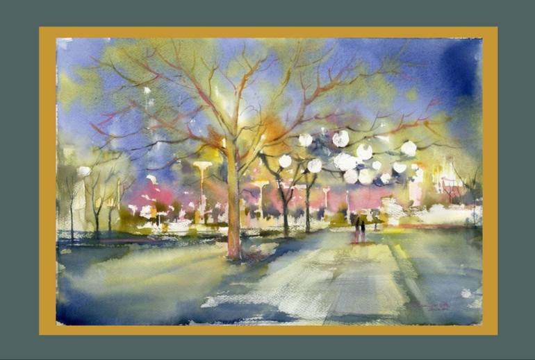 Original Contemporary Landscape Painting by Alla Prisacar 