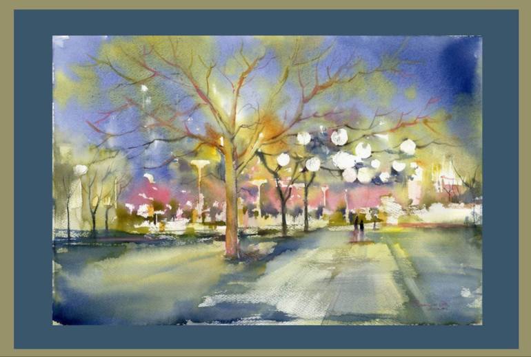 Original Contemporary Landscape Painting by Alla Prisacar 