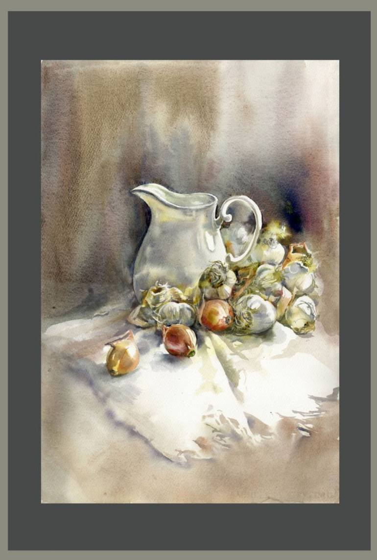 Original Classicism Still Life Painting by Alla Prisacar 