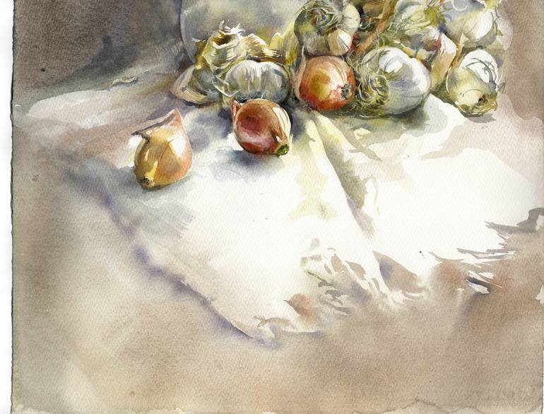 Original Classicism Still Life Painting by Alla Prisacar 