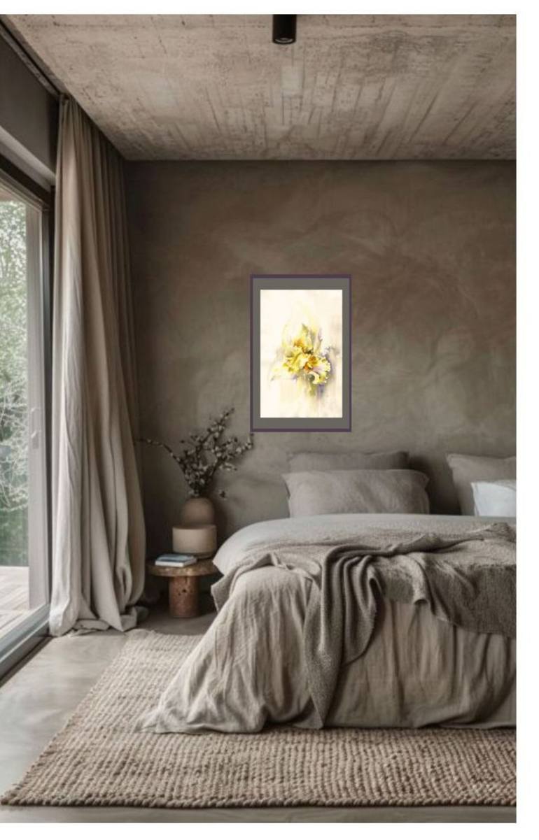 Original Classicism Floral Painting by Alla Prisacar 