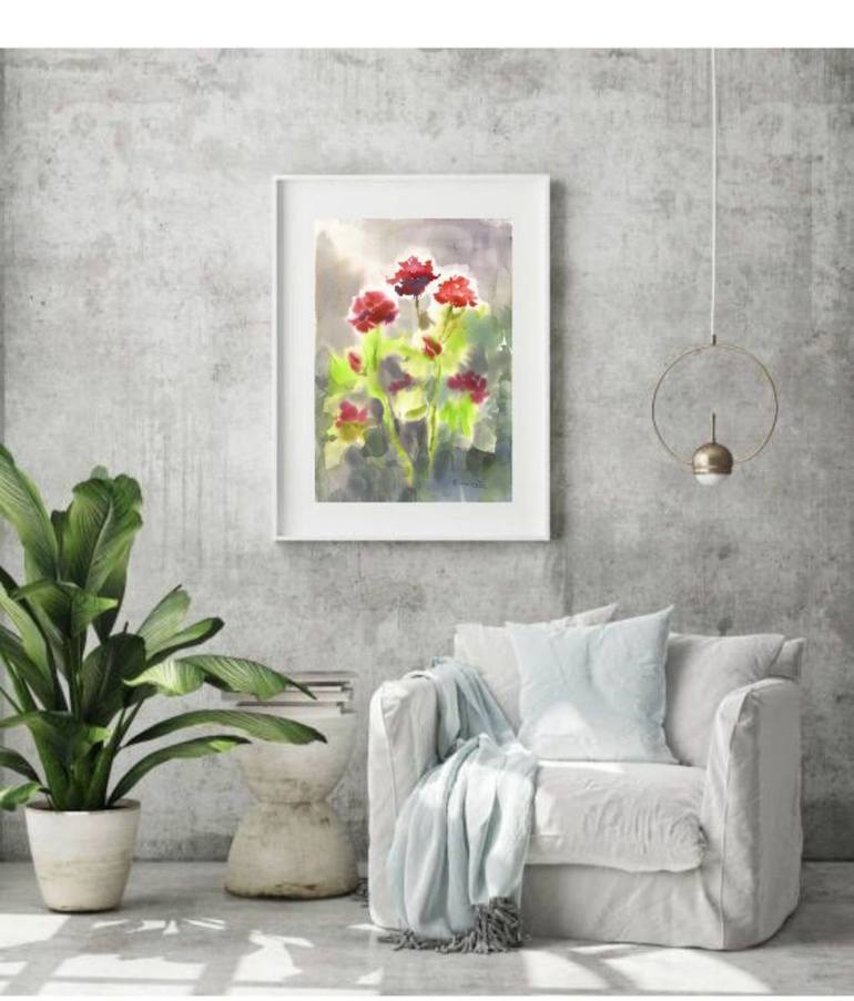Original Contemporary Floral Painting by Alla Prisacar 