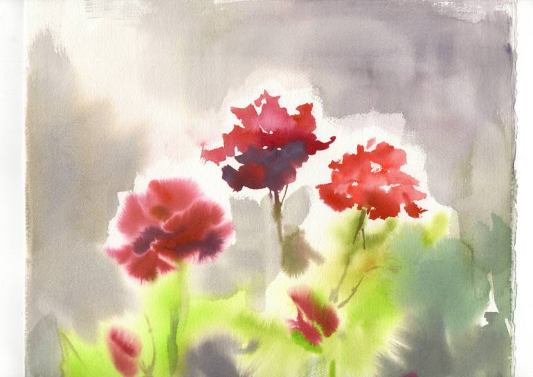 Original Contemporary Floral Painting by Alla Prisacar 