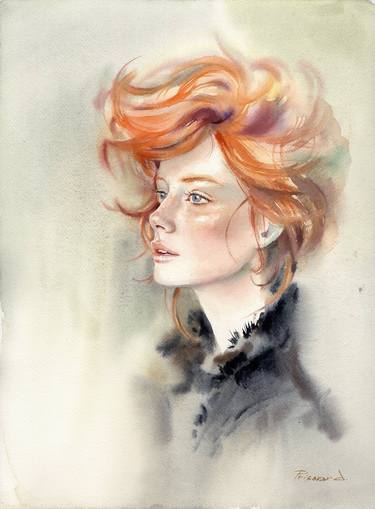 Original Classicism Women Painting by Alla Prisacar 