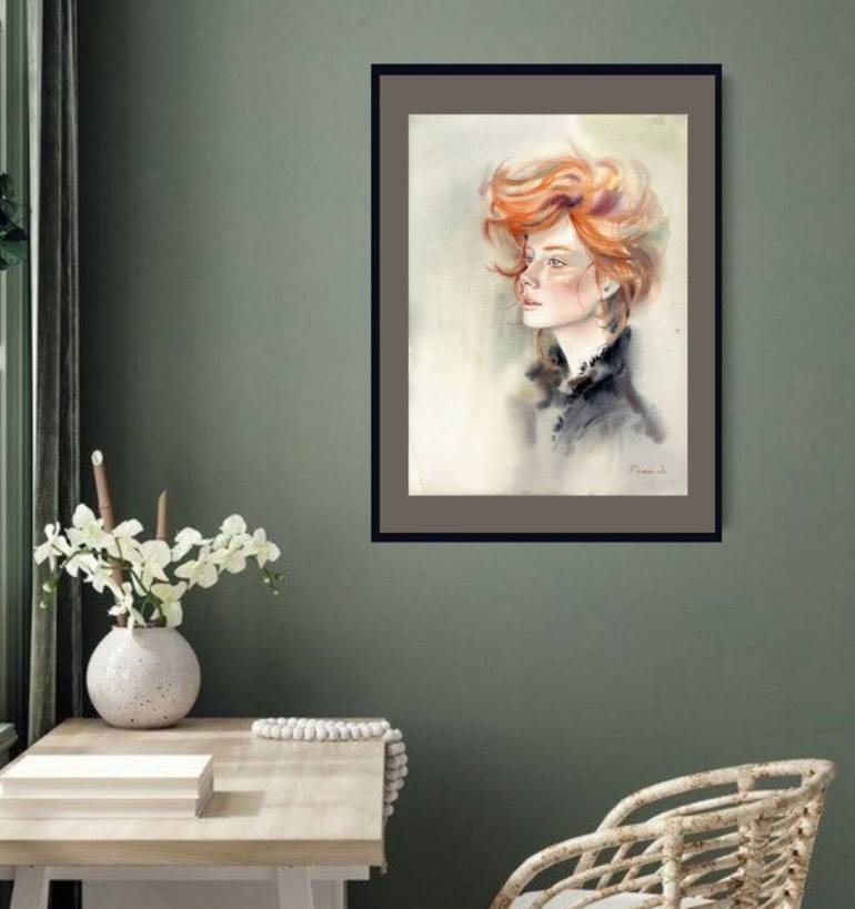 Original Classicism Women Painting by Alla Prisacar 