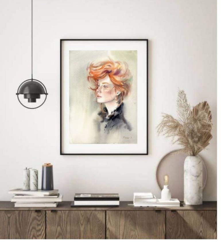 Original Classicism Women Painting by Alla Prisacar 