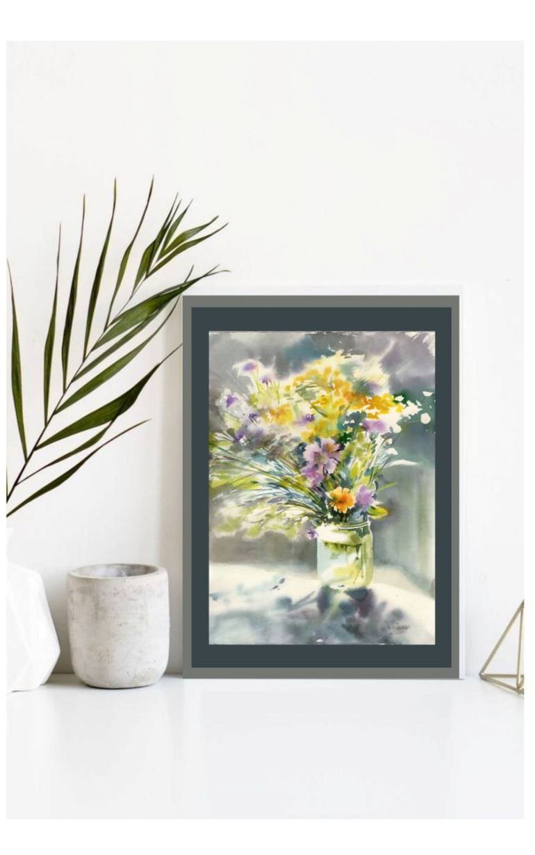 Original Contemporary Floral Painting by Alla Prisacar 