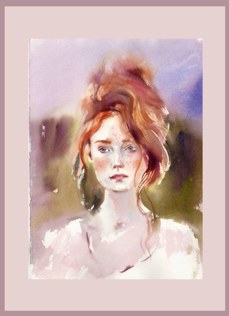 Original Impressionism Women Painting by Alla Prisacar 