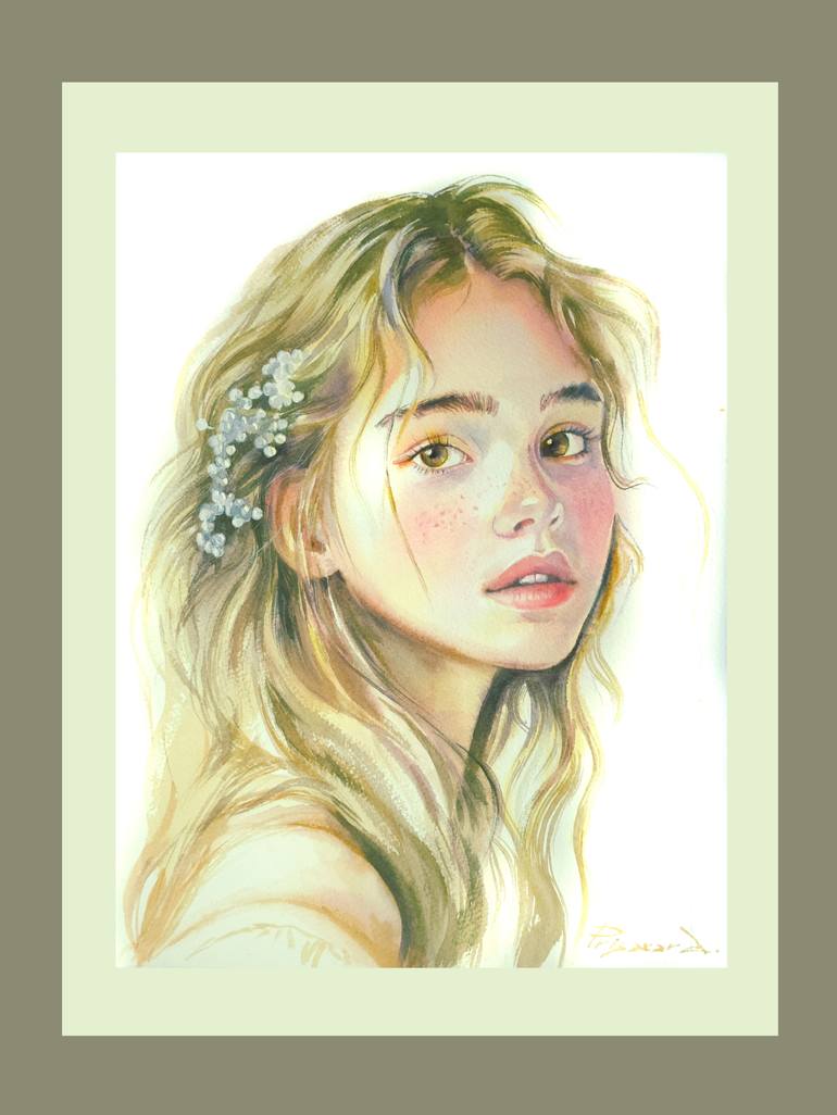 Original Realism Women Painting by Alla Prisacar 