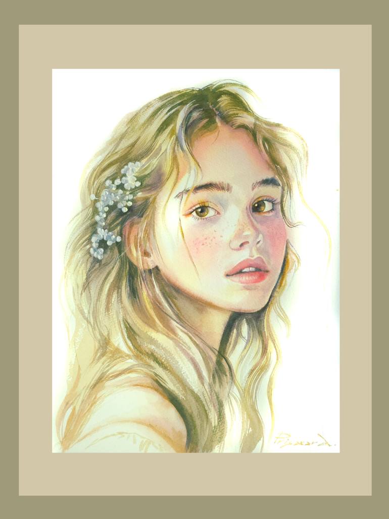 Original Realism Women Painting by Alla Prisacar 