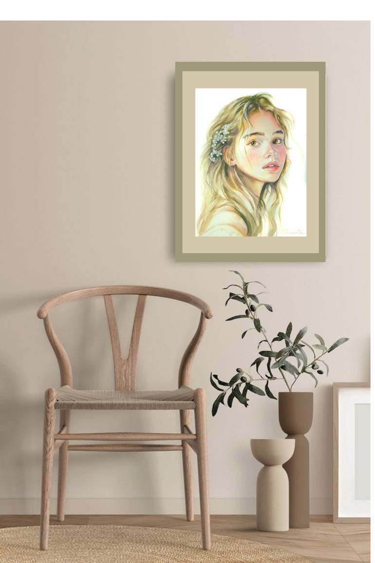 Original Realism Women Painting by Alla Prisacar 