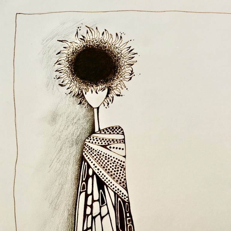 Original Black & White Fantasy Painting by Kira Dikalo
