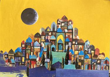 Original Folk Cities Collage by Ghayda Abu Hamour