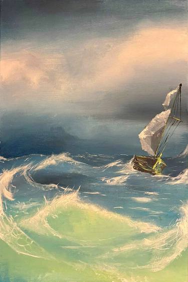 Original Realism Boat Painting by ido kuik