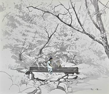 Original Contemporary Garden Paintings by Joon Hwan Kim
