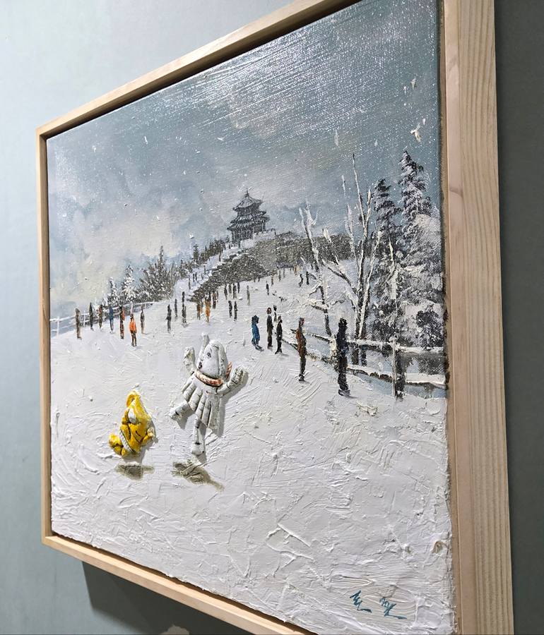 Original Illustration Family Painting by Joon Hwan Kim