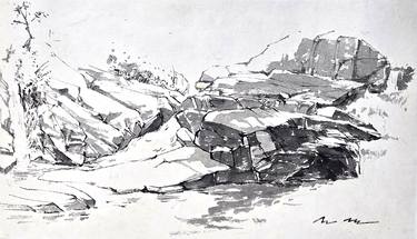 Original Black & White Landscape Drawings by Joon Hwan Kim