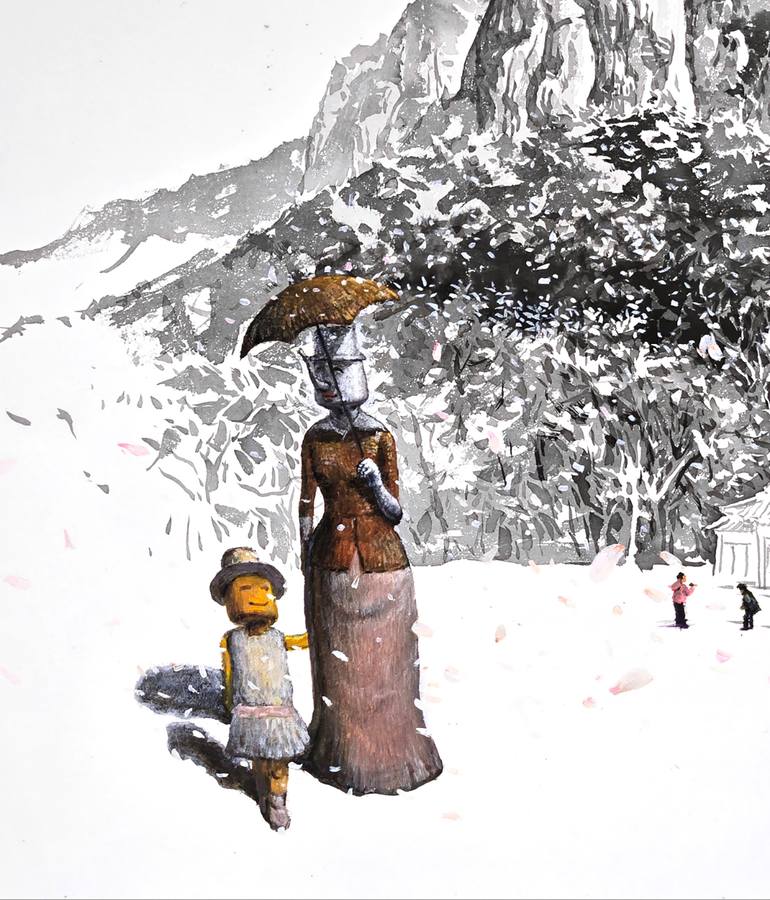 Original Classicism Landscape Painting by Joon Hwan Kim