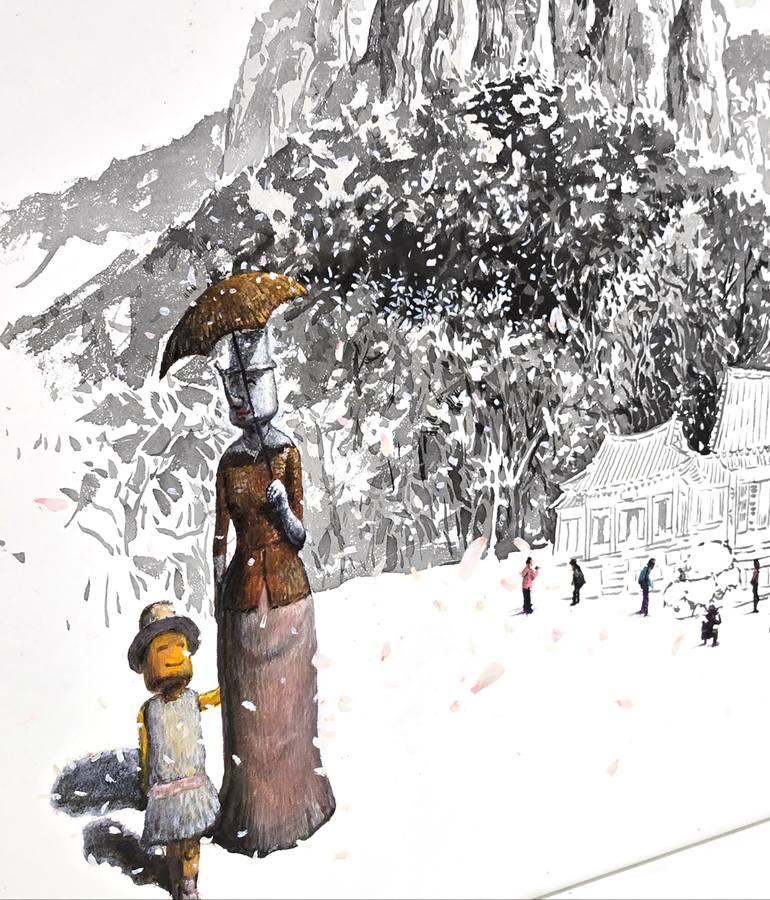 Original Classicism Landscape Painting by Joon Hwan Kim