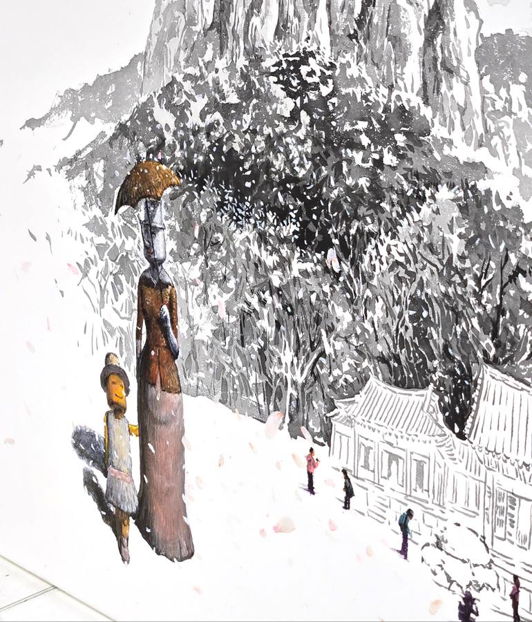 Original Classicism Landscape Painting by Joon Hwan Kim