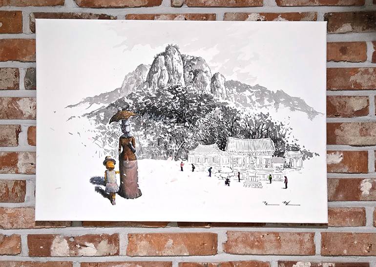 Original Classicism Landscape Painting by Joon Hwan Kim