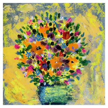 Abstract flowerpot Painting thumb