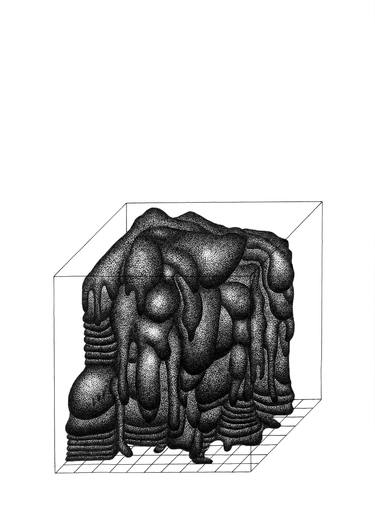 Original Surrealism Geometric Drawings by Paolo Adel Danese