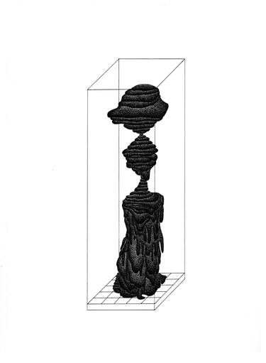 Print of Surrealism Geometric Drawings by Paolo Adel Danese