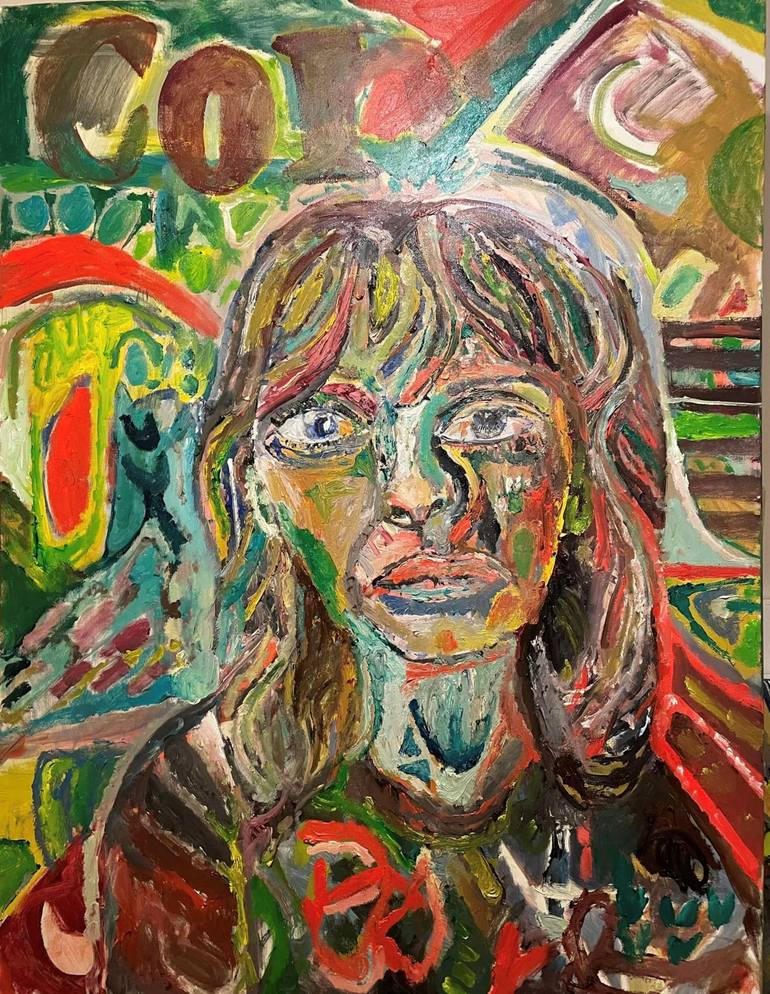 Original Abstract People Painting by Sam Grantham