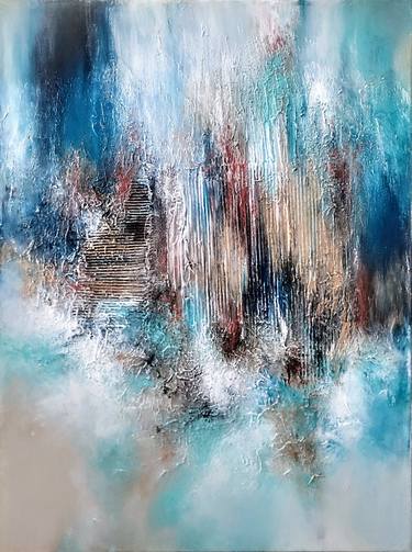 Original Art Deco Abstract Mixed Media by Alexandra Petropoulou