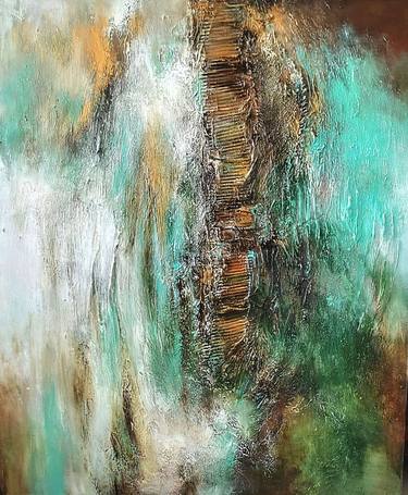 Original Abstract Mixed Media by Alexandra Petropoulou