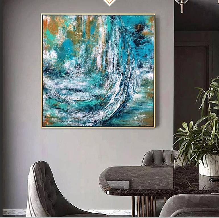 Original Abstract Fantasy Painting by Alexandra Petropoulou