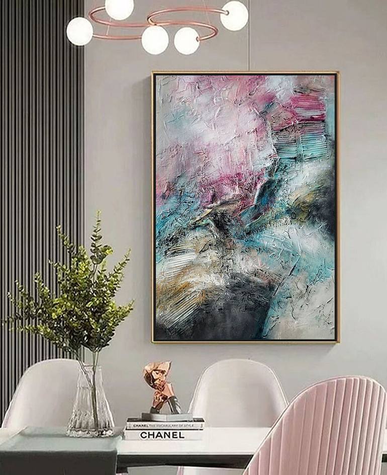 Original Art Deco Abstract Painting by Alexandra Petropoulou