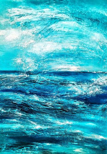 Original Abstract Expressionism Seascape Paintings by Alexandra Petropoulou