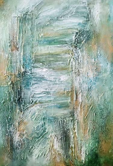 Original Abstract Mixed Media by Alexandra Petropoulou