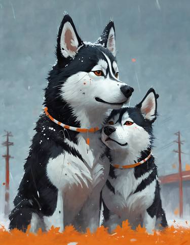 Winter Companions: Serenity in Snow thumb
