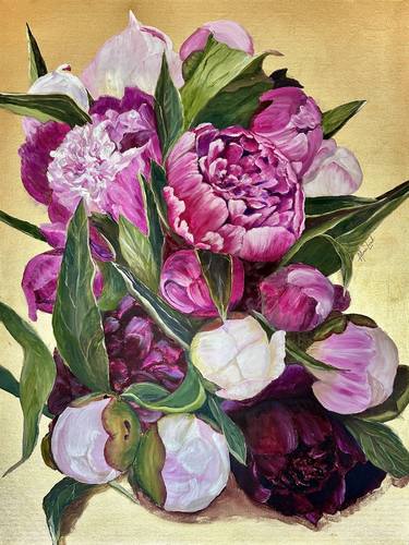 Original Art Nouveau Floral Paintings by Alina Lark